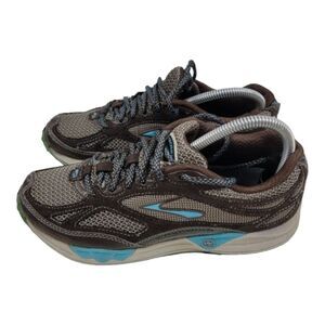 Brooks Cascadia 5 Women’s Trail Running Shoes Size 7.5 Brown Teal Blue